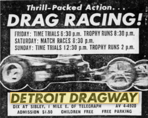 Detroit Dragway - 1960 AD